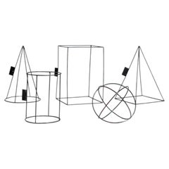 Geometric Metal Models Set from Czech Republic, Vintage Design, 1960s