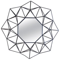 Geometric Metal Wall Hanging Mirror