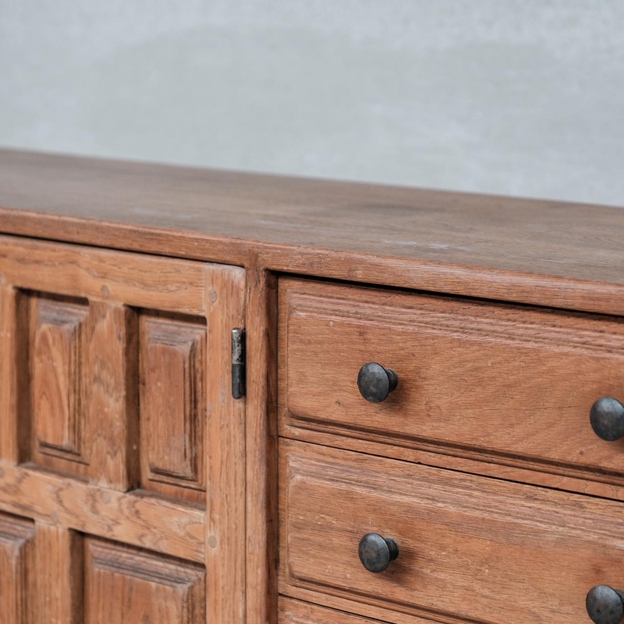 Geometric Mid-Century Brutalist Dutch Sideboard Cabinet 5