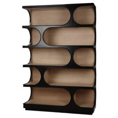 Geometrisches offenes Bücherregal aus der Mitte des Jahrhunderts