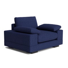 Geometric Modern Armchair in Kvadrat Nubby Chanille-Bouclé