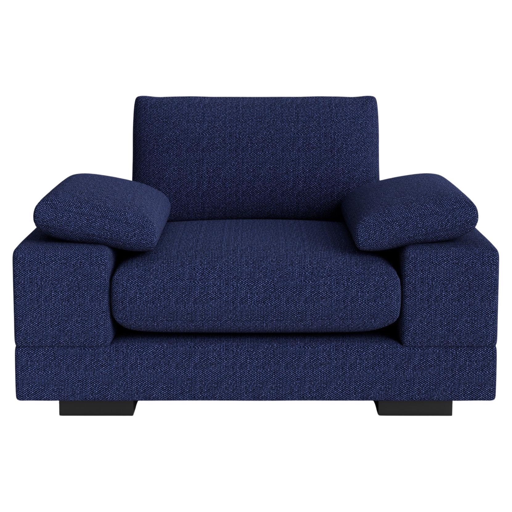 Geometric Modern Armchair in Kvadrat Nubby Chanille-Bouclé