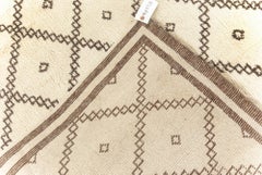 Tappeto moderno geometrico con motivo "Diamond" nei colori avorio e antracite, di Doris Leslie Blau