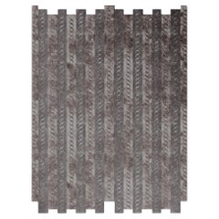 Modern Arts & Craft Design Geometric Shaped Hand-tufted Rug Dark Grey