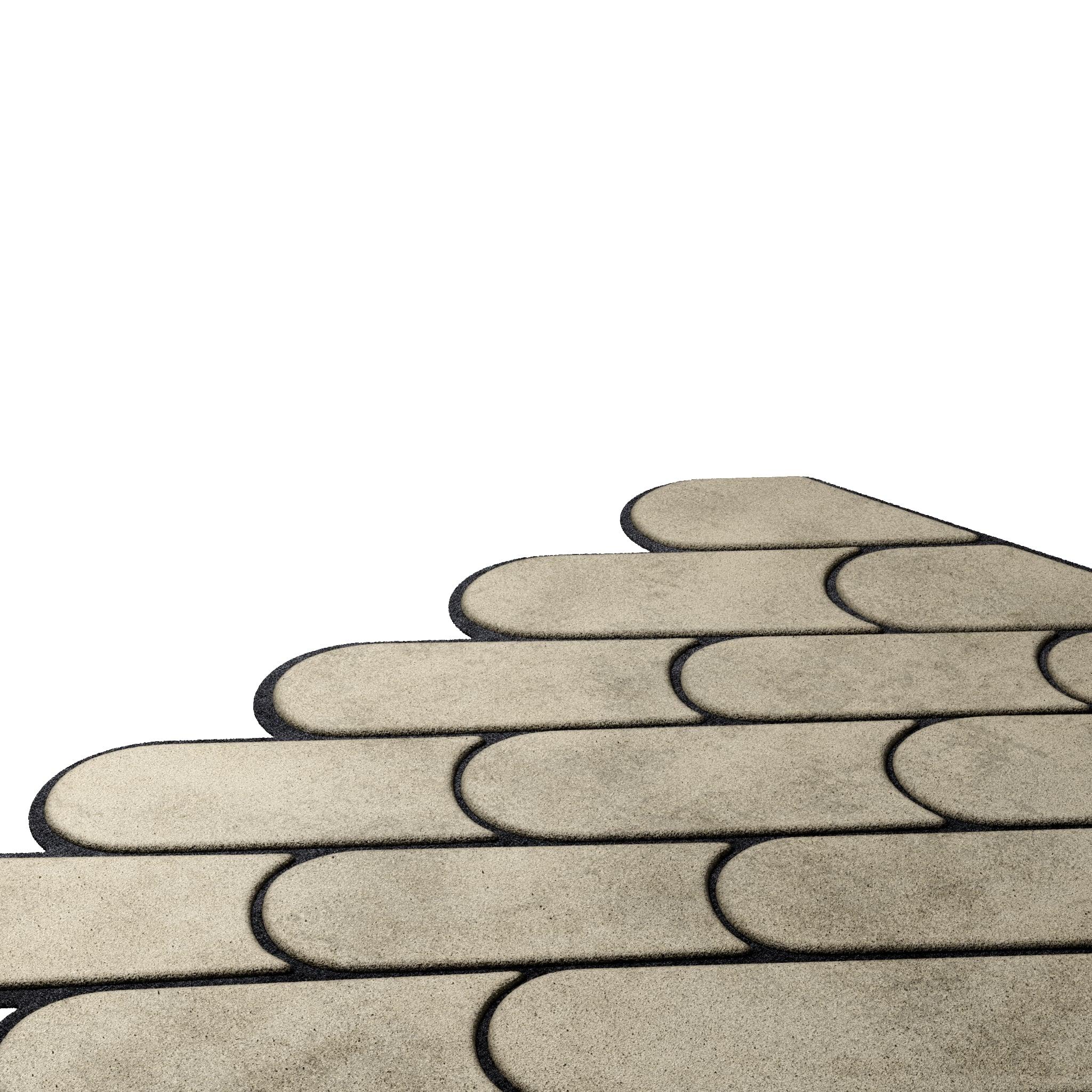 Tapis Pastel #07 ist ein pastellfarbener Teppich, der den Stil des Mid-Century Modern mit dem Memphis Design verbindet. Die Kombination aus Schwarz und gedeckten Farbtönen verleiht dem Raum Eleganz und Romantik.
Dieser pastellfarbene Teppich hat