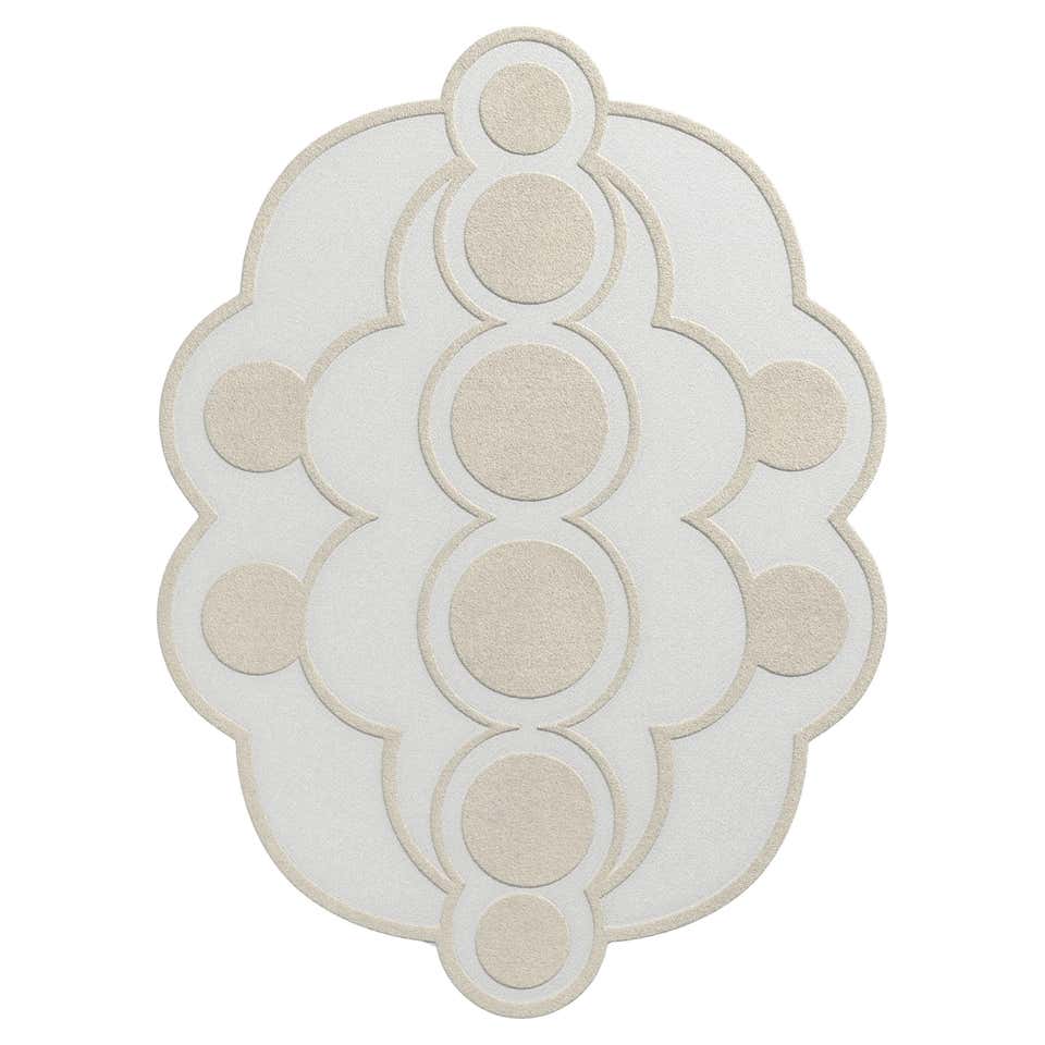Contemporary Design Organic Shaped Hand-Tufted Rug iCream For Sale at ...