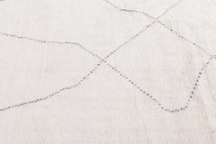 Geometric Modern Handmade Wool Carpet In Ivory "labyrinth" by Doris Leslie Blau