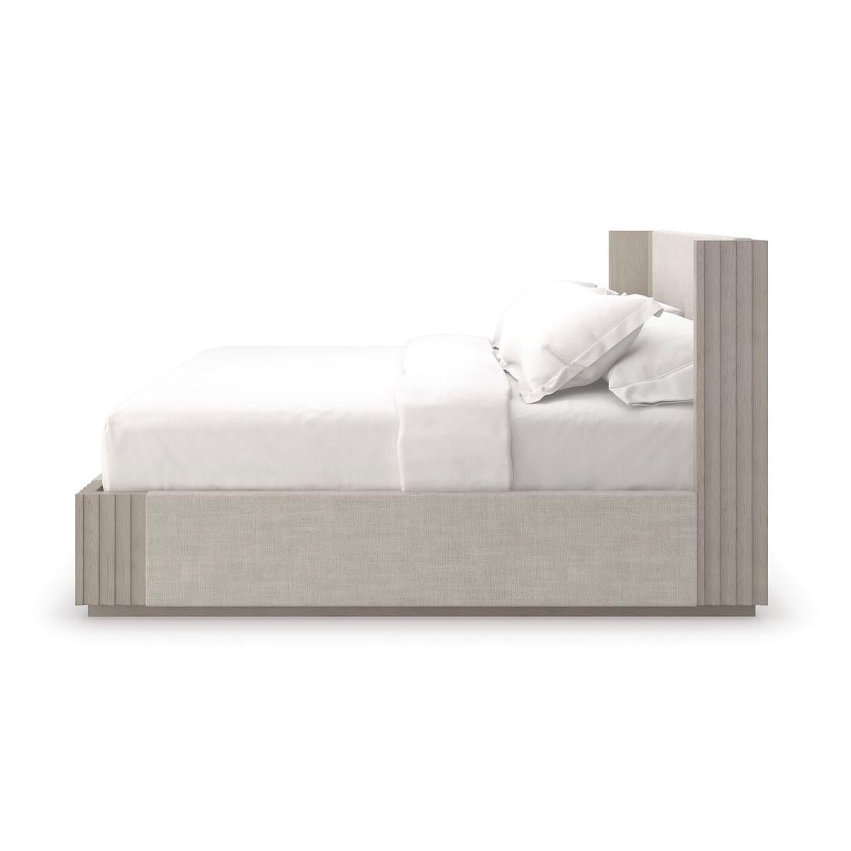 Contemporary Geometric Modern King Bed For Sale