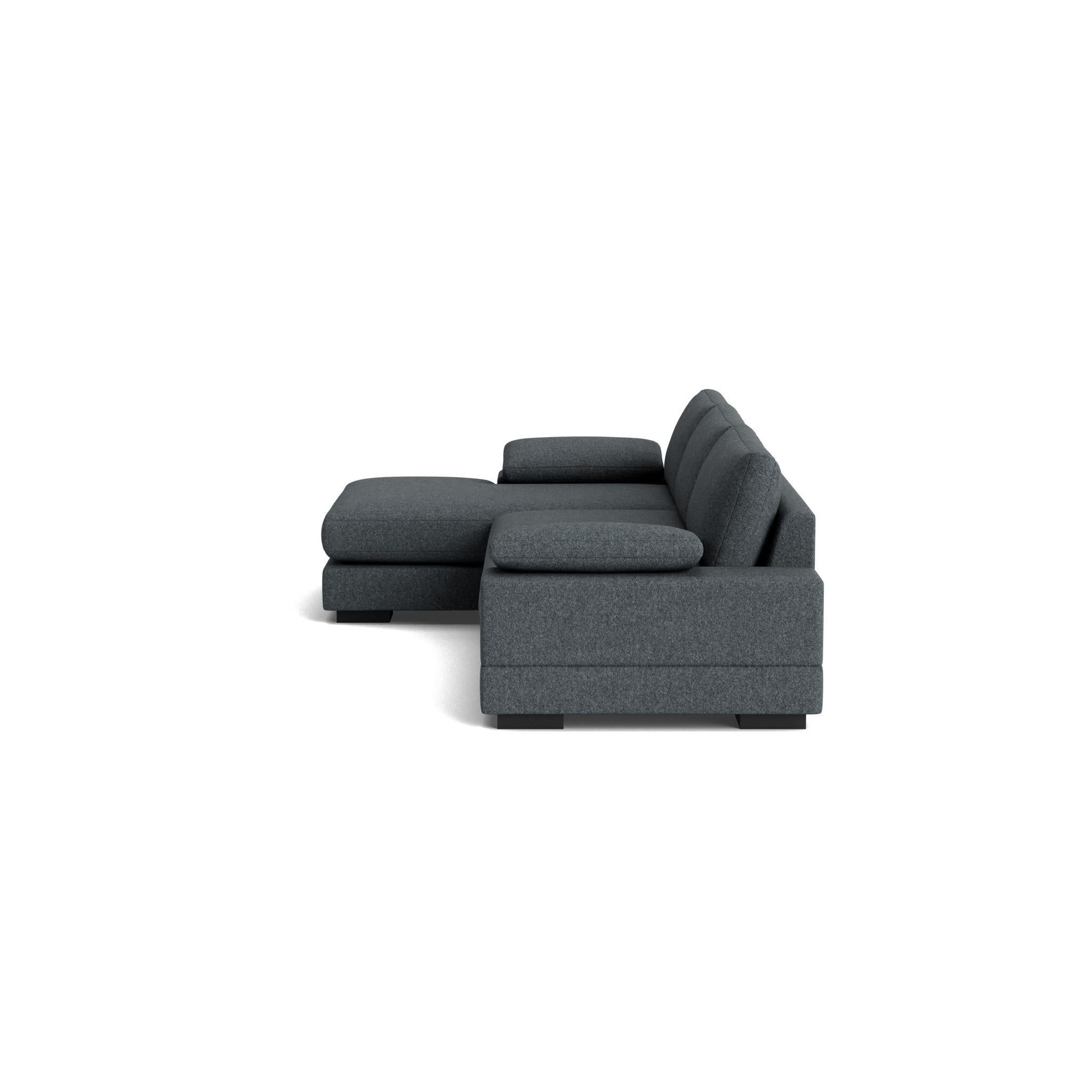 Geometric Modern Sofa in Maharam Beck (Stoff) im Angebot