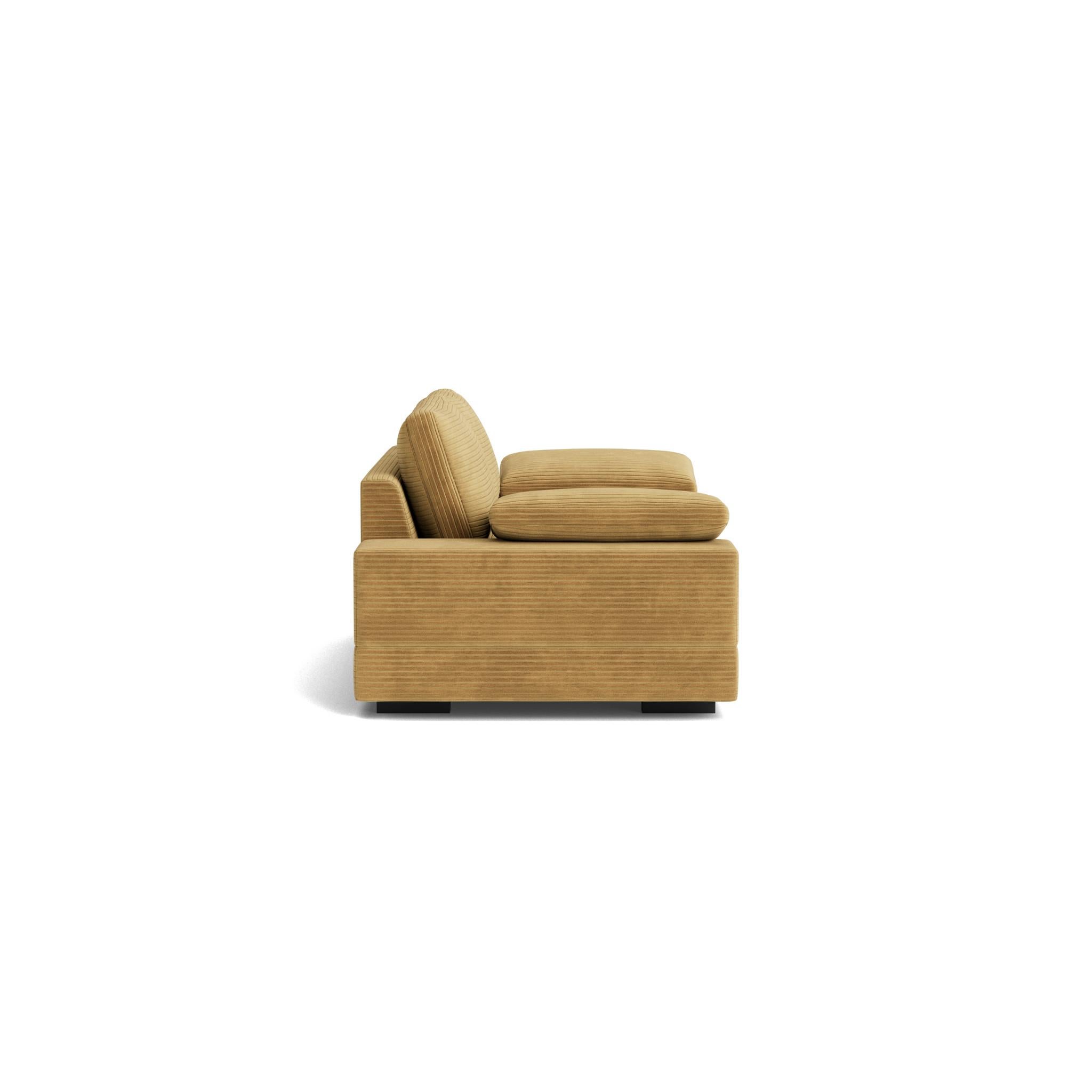 American Geometric Modern Sofa in Maharam Corduroy For Sale