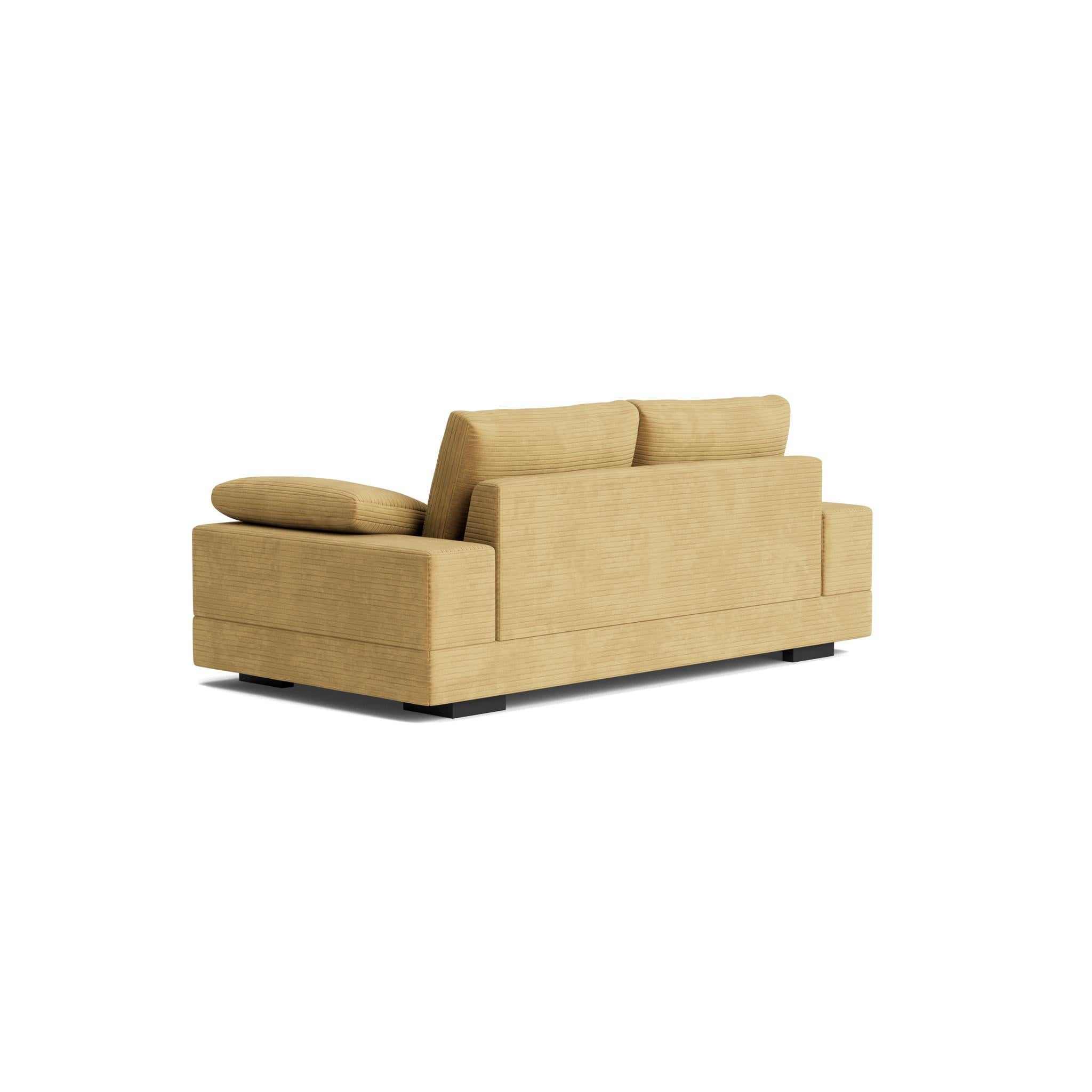 Fabric Geometric Modern Sofa in Maharam Corduroy For Sale