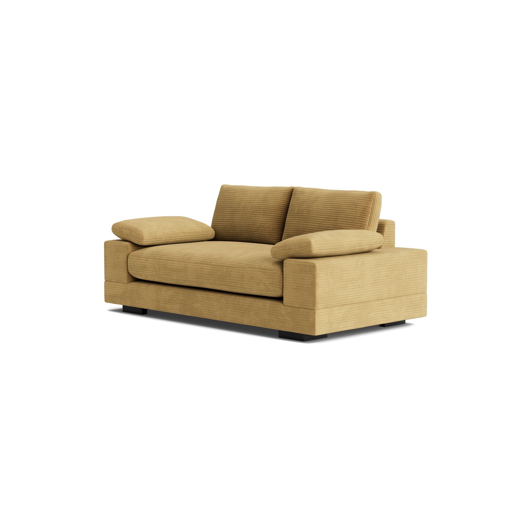 Geometric Modern Sofa in Maharam Corduroy For Sale 2