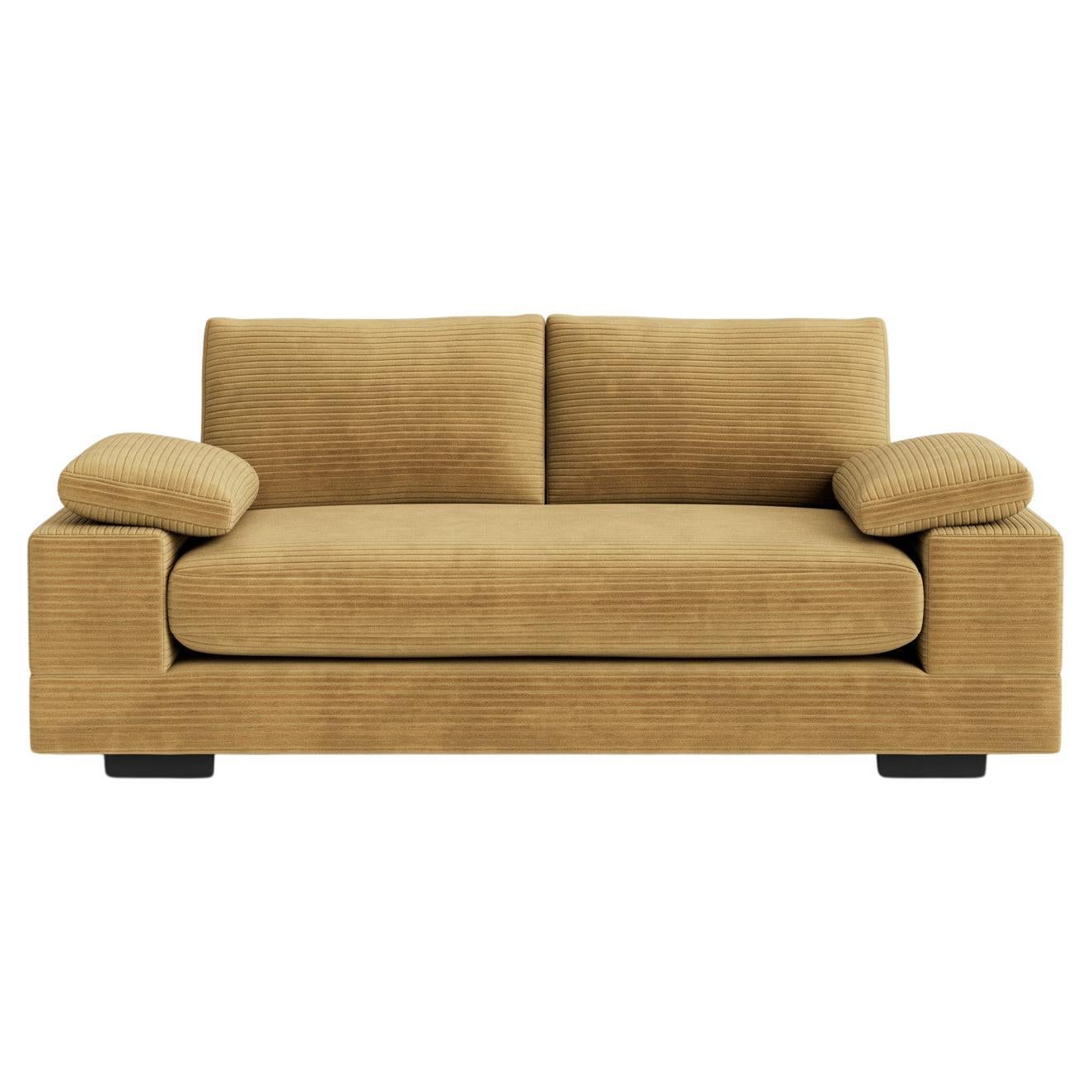Geometric Modern Sofa in Maharam Corduroy