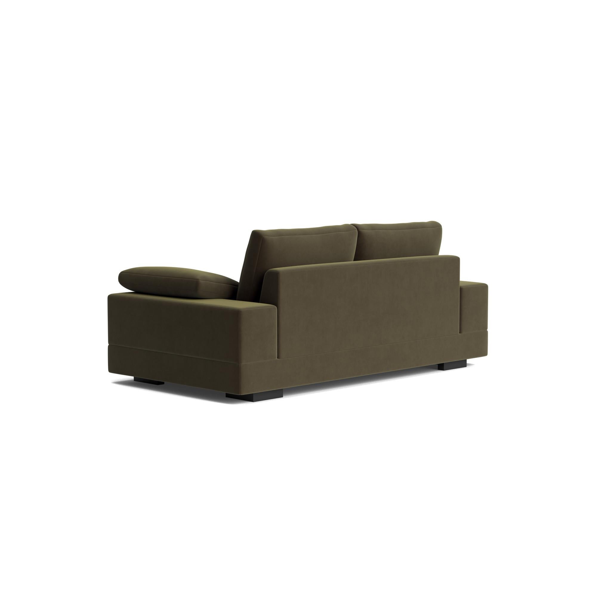 Fabric Geometric Modern Sofa in Maharam Velvet For Sale