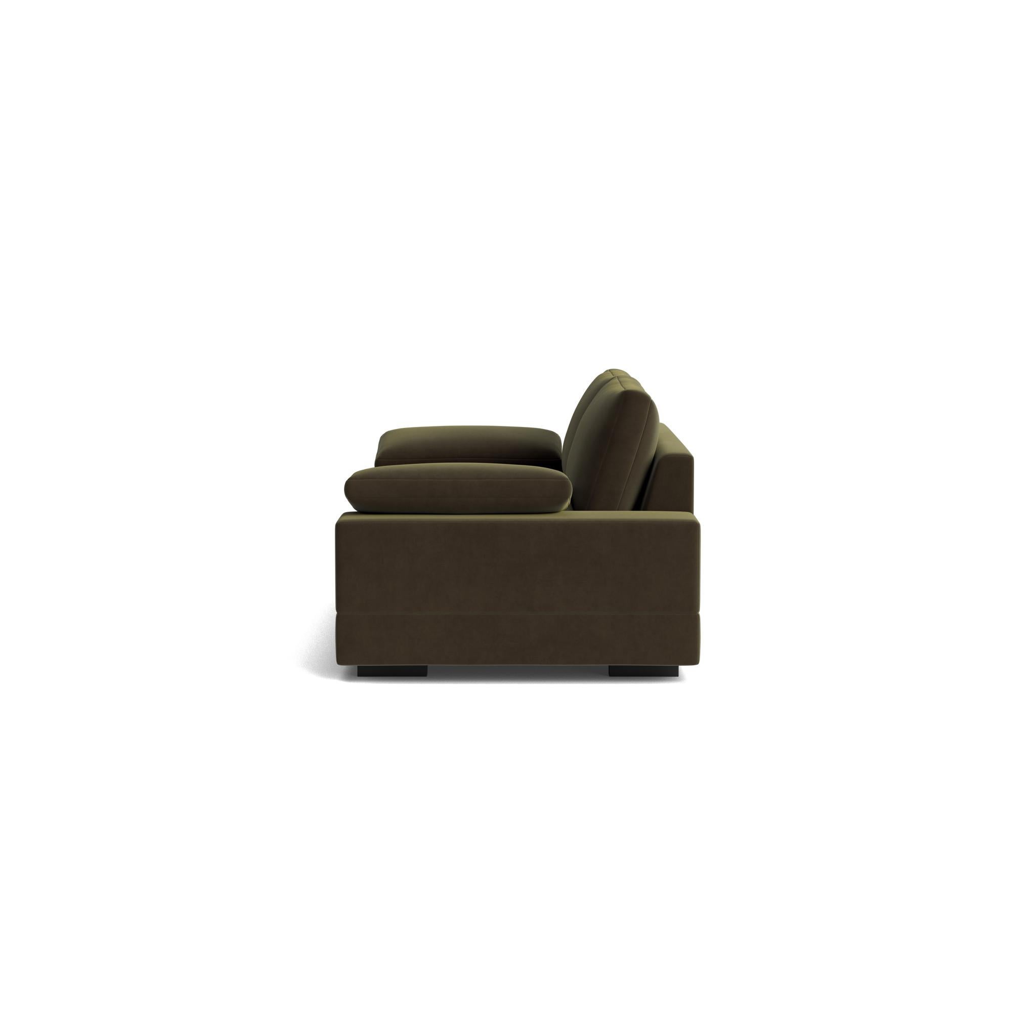 Geometric Modern Sofa in Maharam Velvet For Sale 1