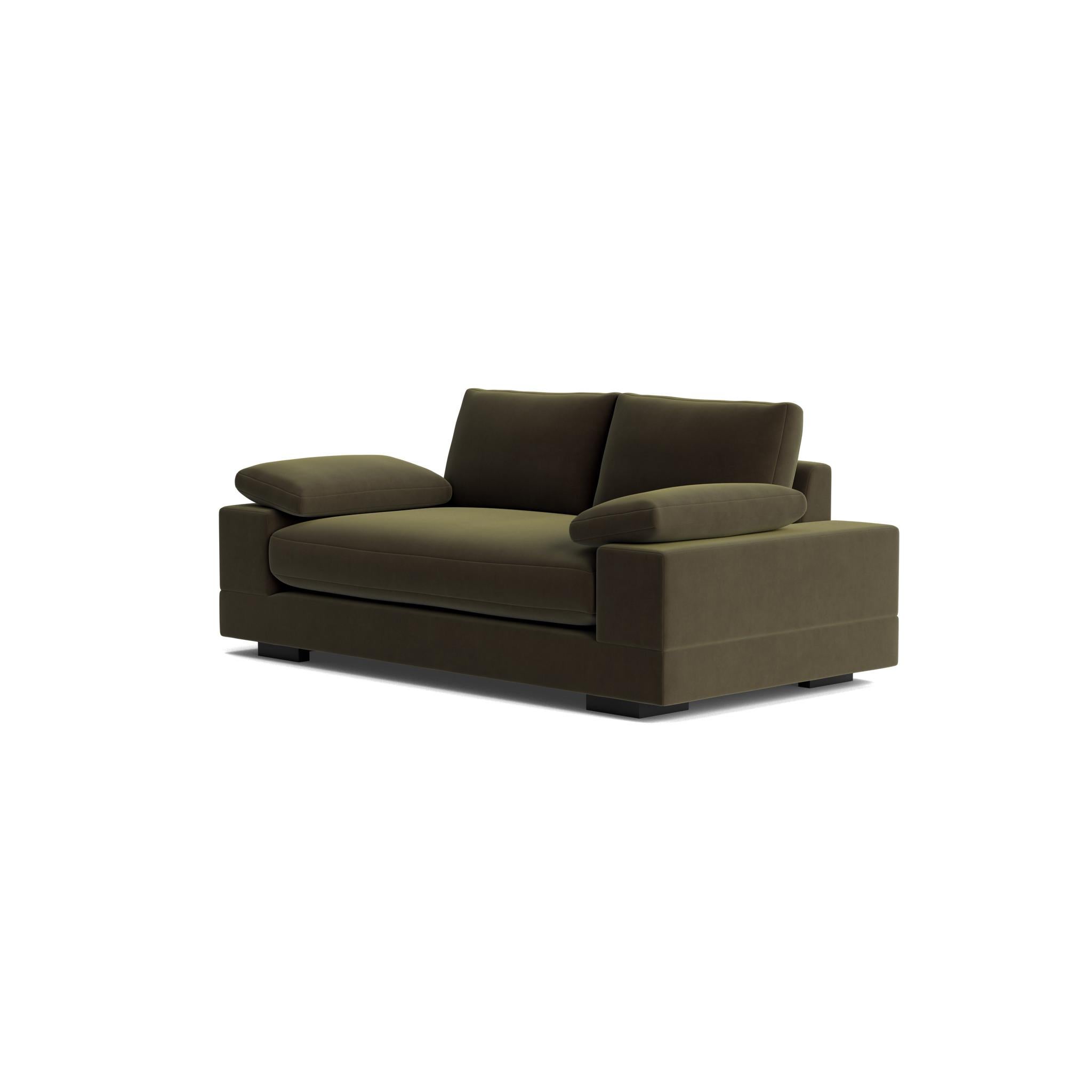 Geometric Modern Sofa in Maharam Velvet For Sale 2