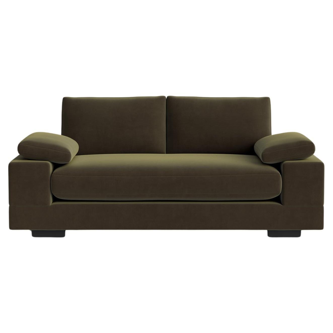 Geometric Modern Sofa in Maharam Velvet