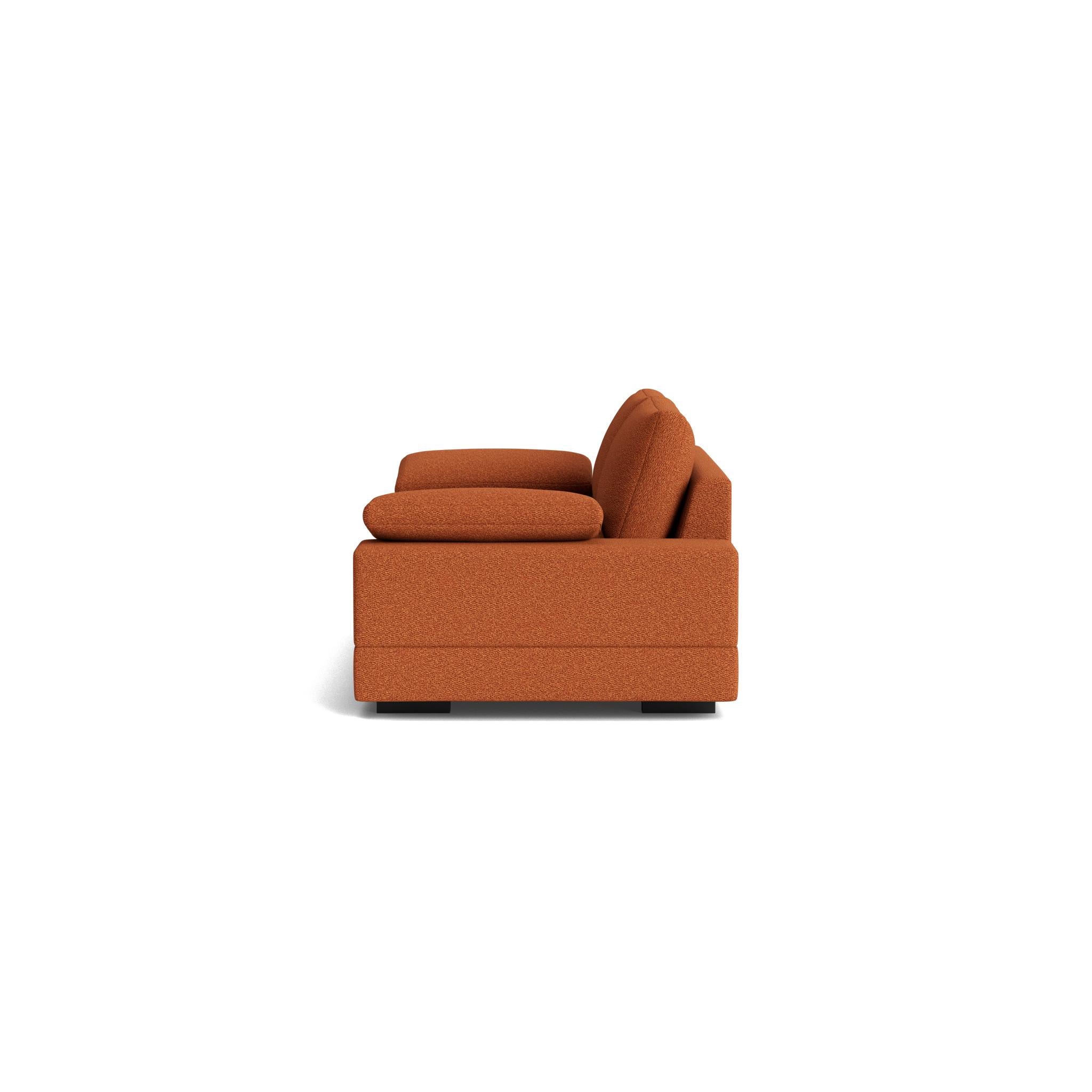 Geometric Modern Sofa in Performance Bouclé (Stoff) im Angebot