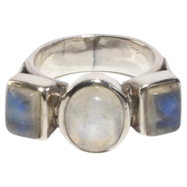 Geometric Moonstone Ring For Sale