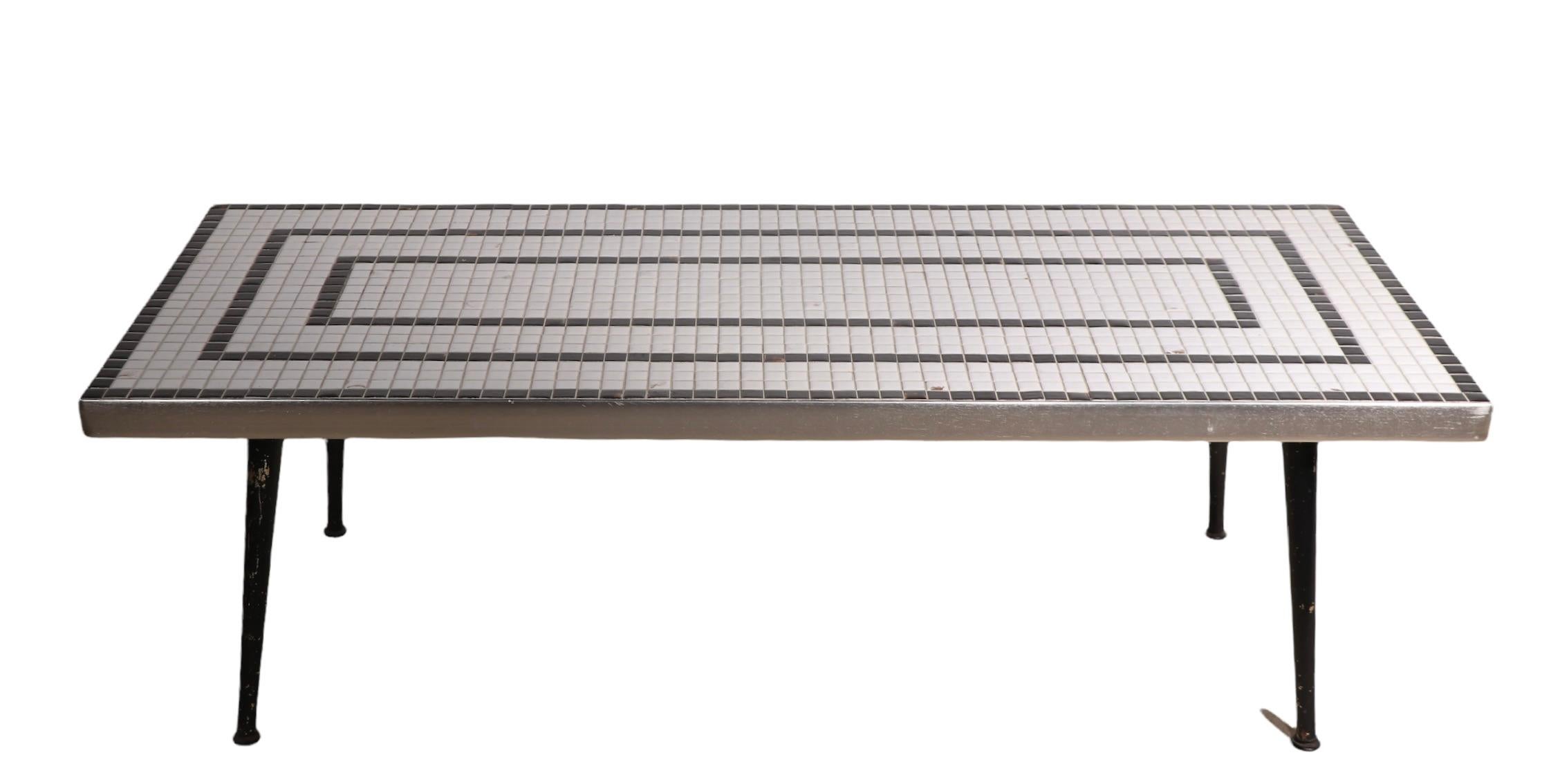 Geometric Mosaic Tile Top Table by Gordon and Jane Martz for Marshall Industries 2