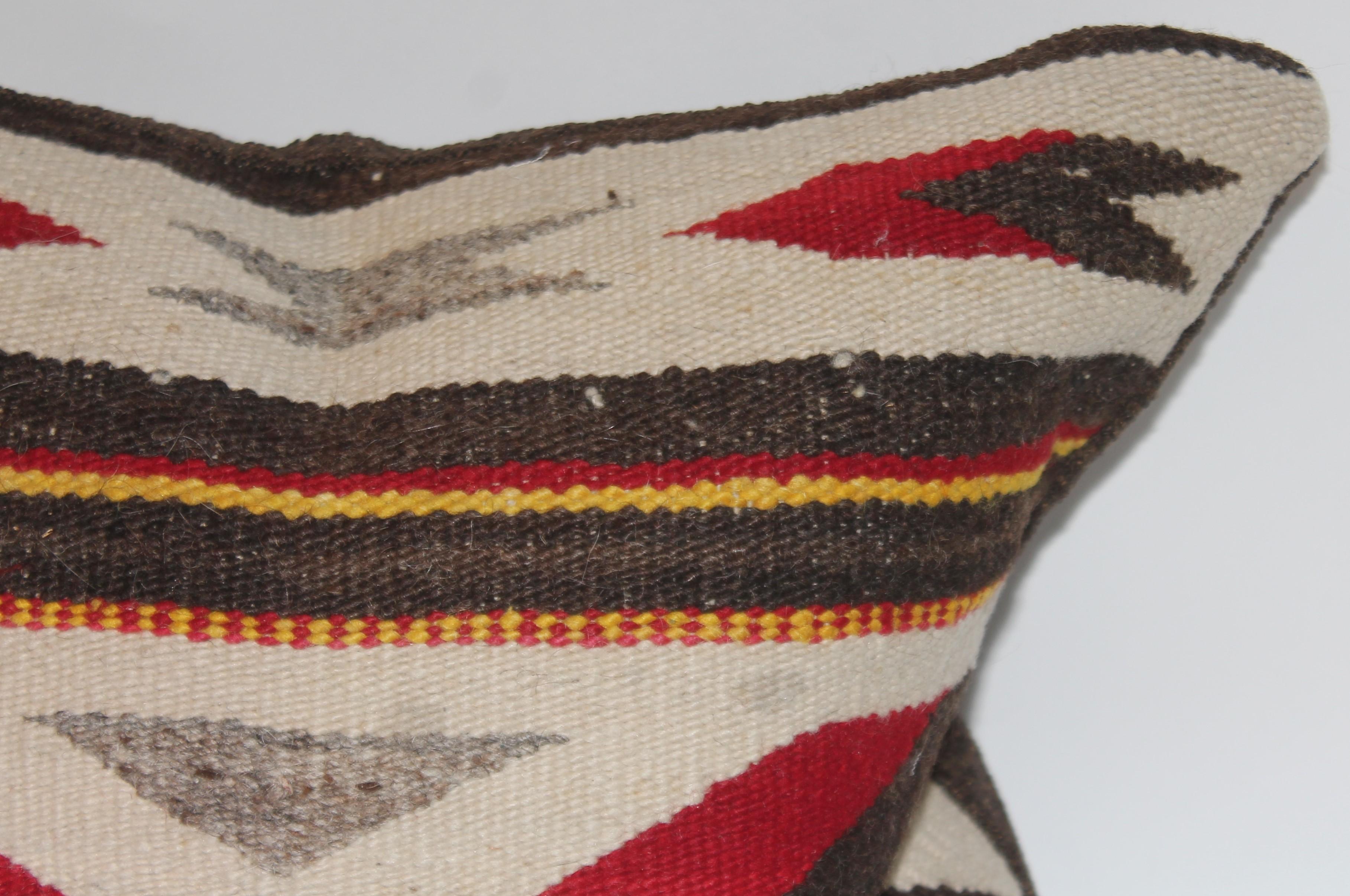 Adirondack Geometric Navajo Indian Weaving Pillow For Sale