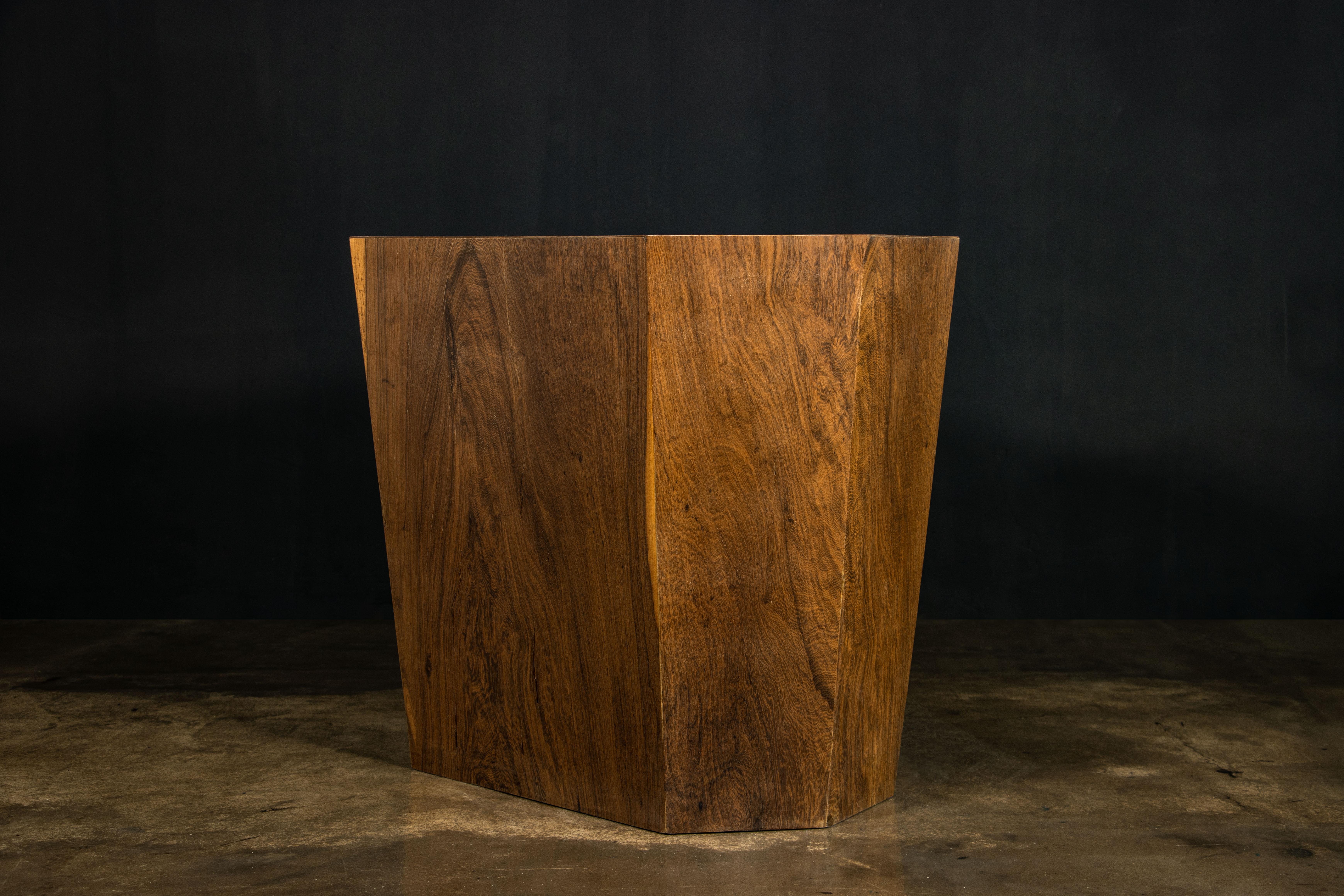 Contemporary Geometric Occasional Table in Argentine Rosewood from Costantini, Clariss For Sale