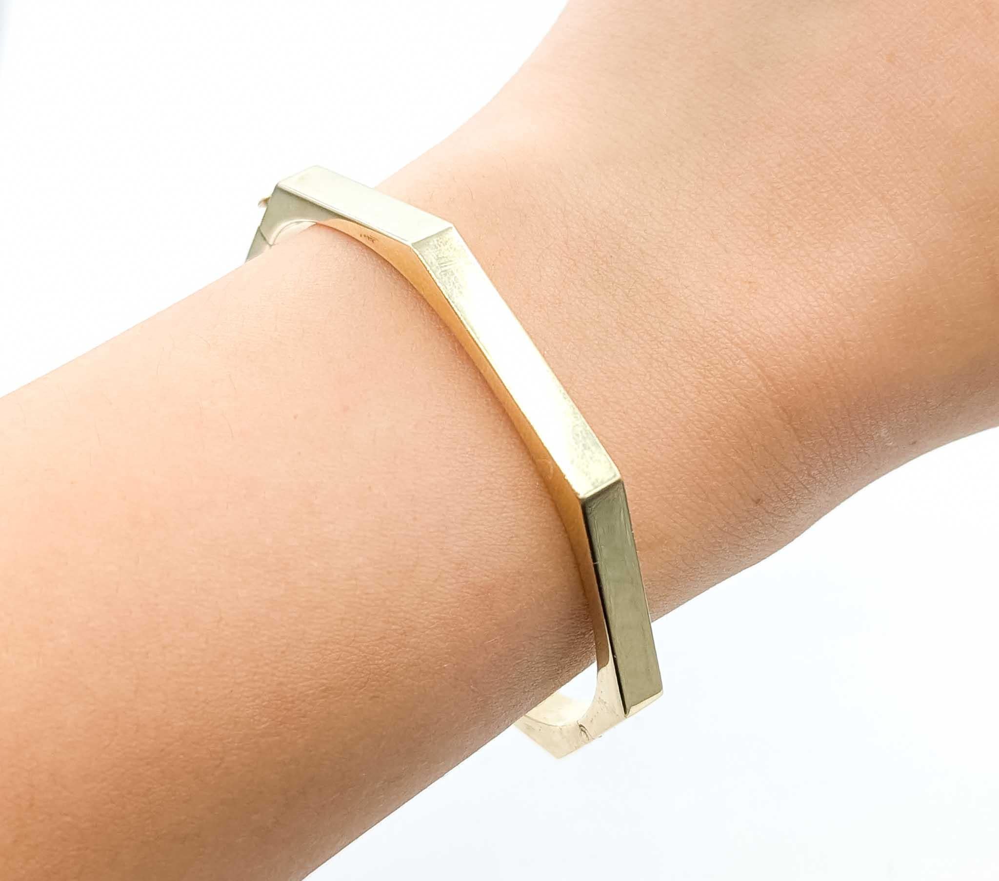 Moderniste Bracelet octogonal géométrique en or jaune 14k en vente