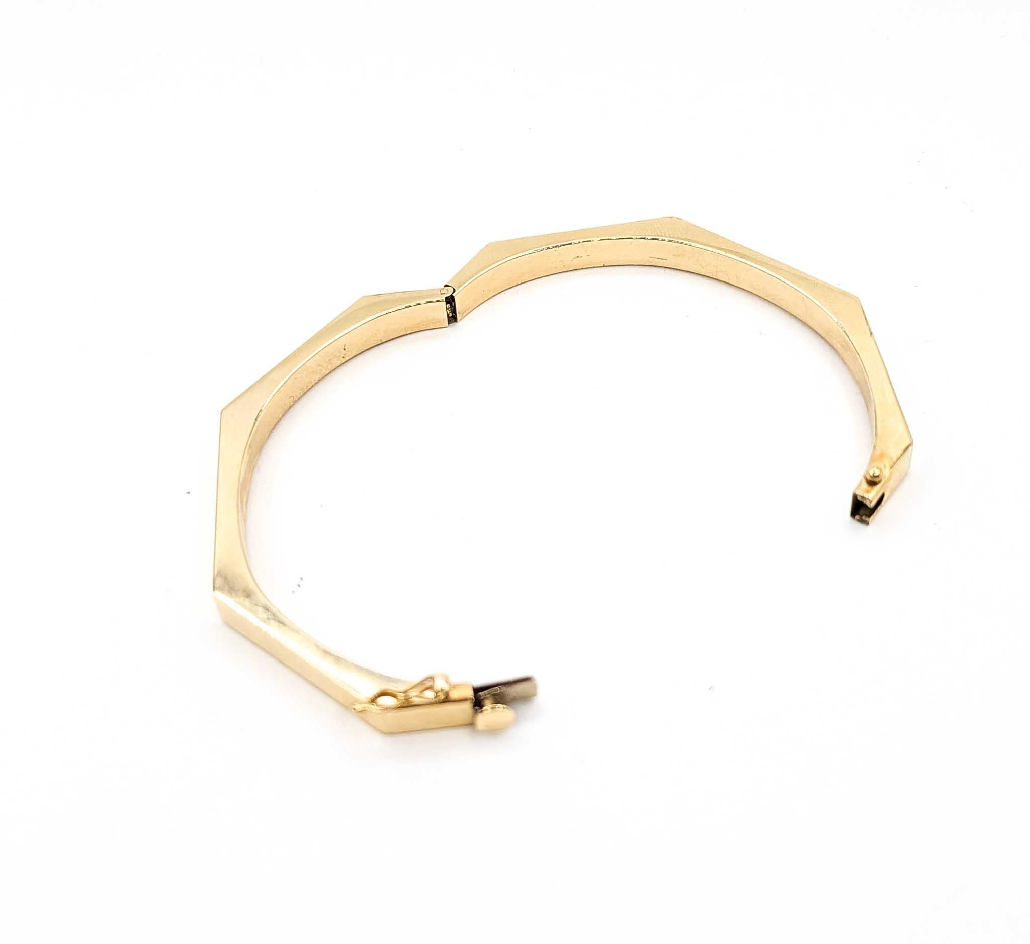 Bracelet octogonal géométrique en or jaune 14k Pour femmes en vente
