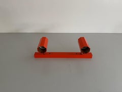 Geometric Orange Metal Single Double Head Sconce by Schröder, 1960s, Germany