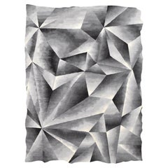 Geometric Organic Shaped Hand Knotted Wool Rug 8'10''x11'10''