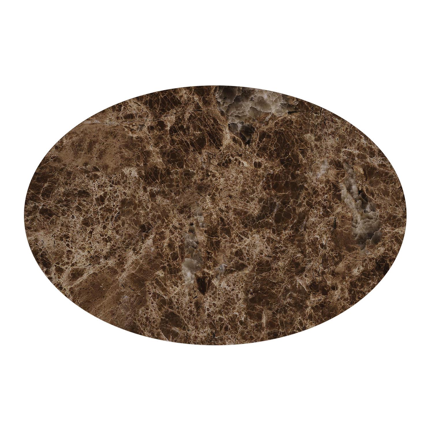 Portuguese Geometric Oval Ravel Coffee Table in Mix Marbles by Mavo Atelier Handmade For Sale