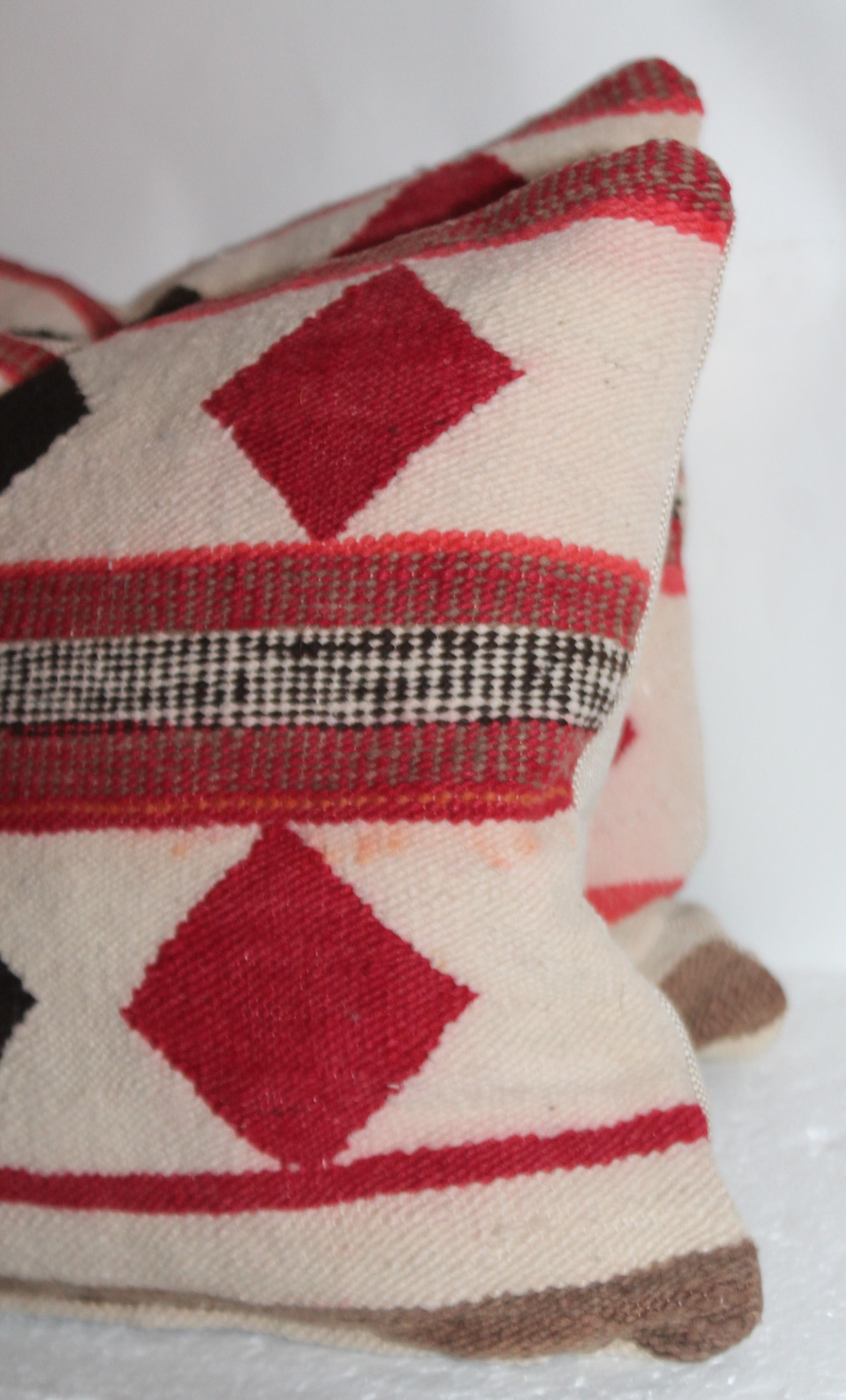 American Geometric Pair of Navajo Indian Pillows