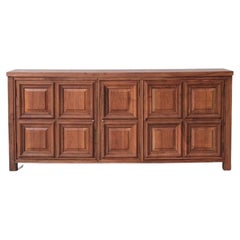 Geometric Panelled Spanish Midcentury Sideboard