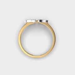 Geometric Passion Moissanite Ring 925 Sterling Silver Moissanite Promise Ring.