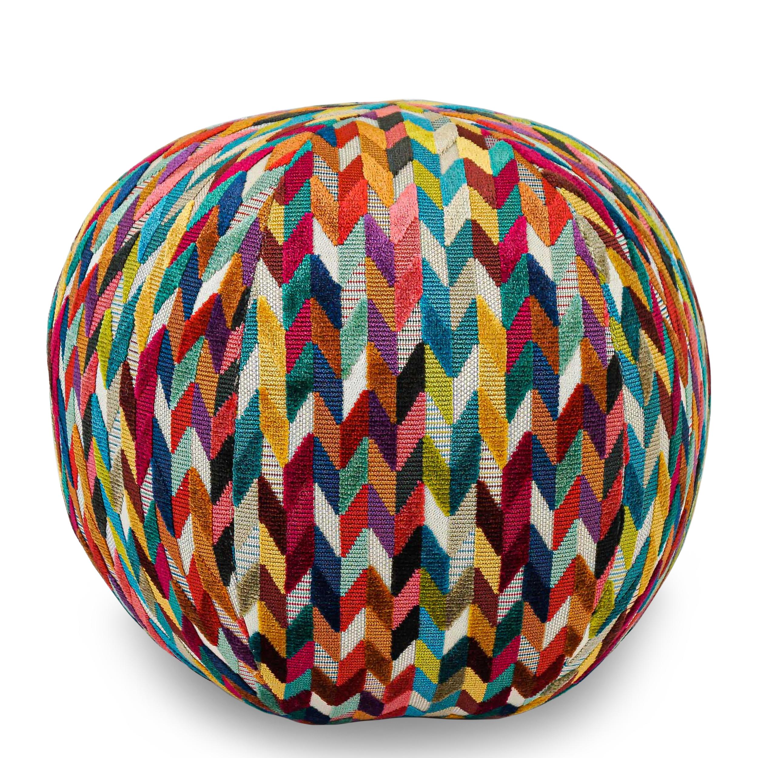 American Geometric Pattern Rainbow Ball Pillow For Sale