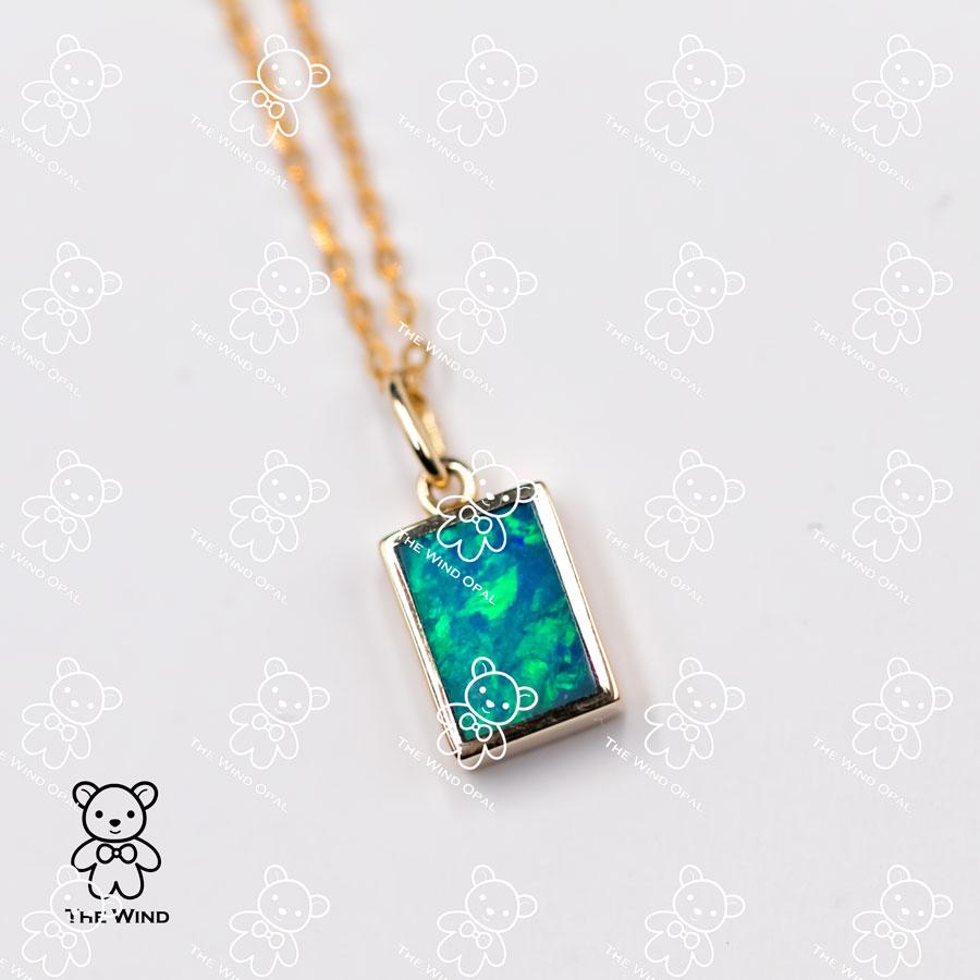 Minimalist Geometric Pattern Rectangle Australian Doublet Opal Pendant Necklace 14k Yellow Gold.


Free Domestic USPS First Class Shipping! Free Gift Bag or Box with every order!

Opal—the queen of gemstones, is one of the most beautiful gemstones