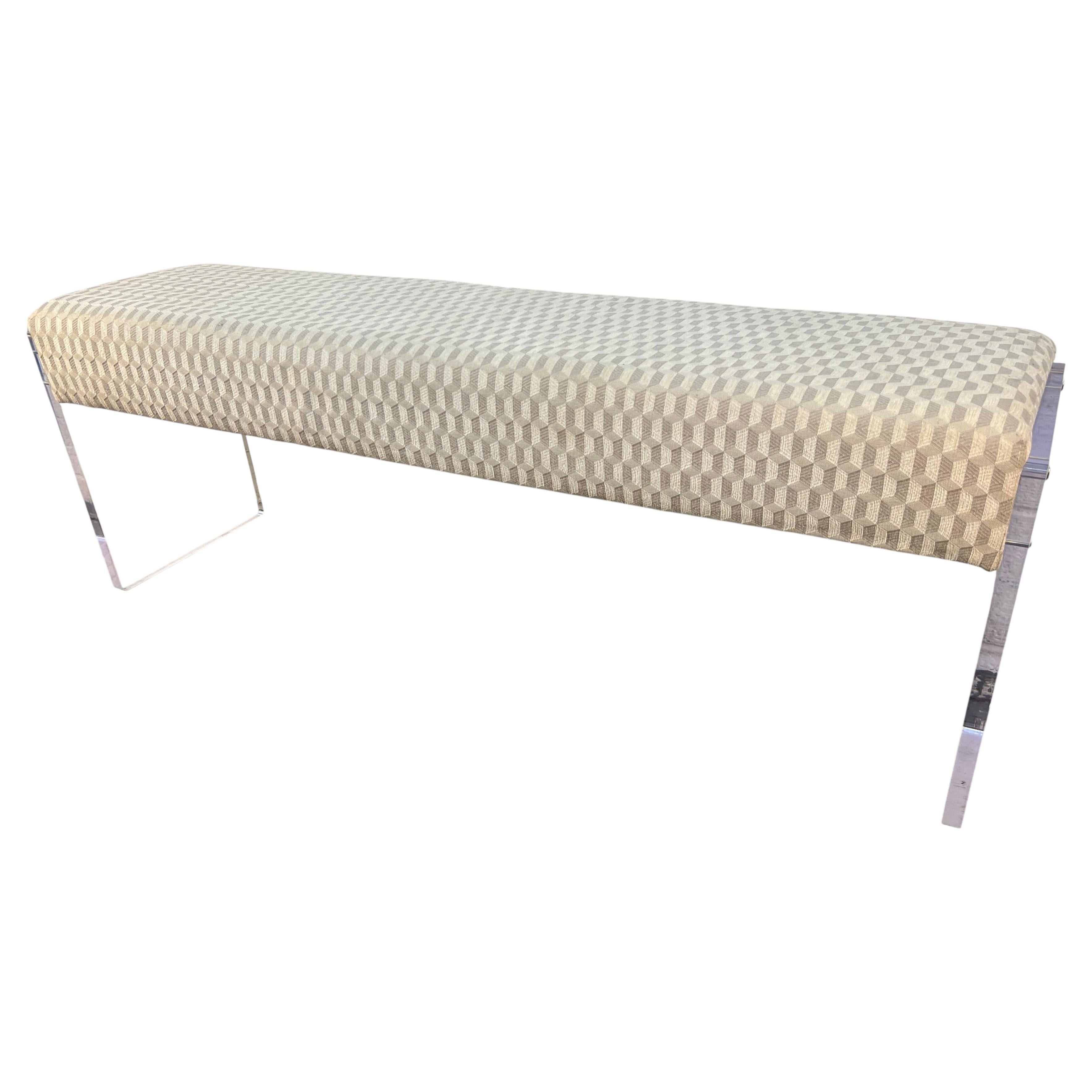 Geometric Patterned Acrylic Bench By Lee Industries