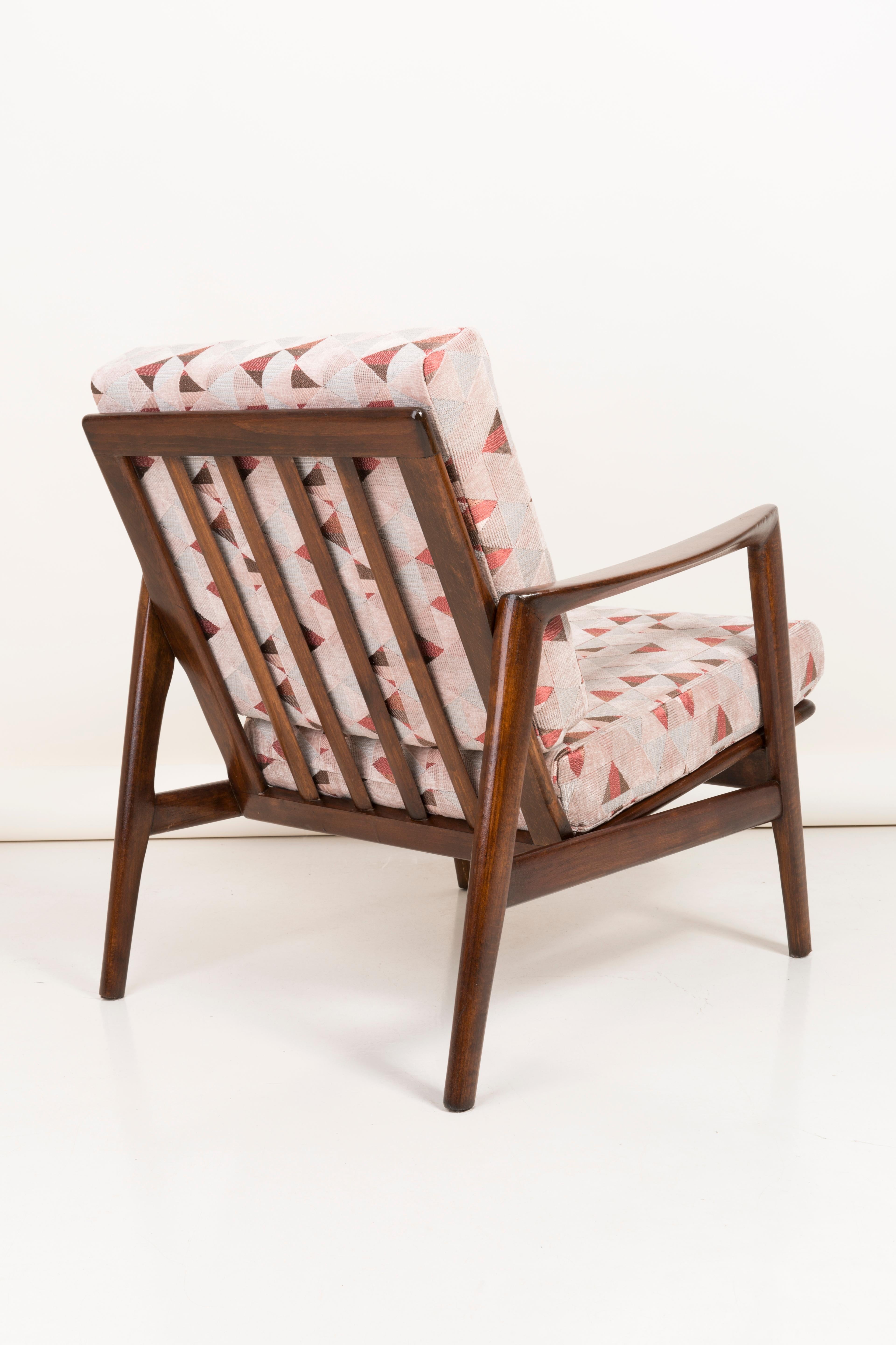 geometric print armchair
