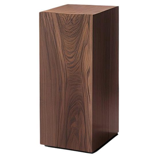 Geometric Plinth, Wood Veneer Pedestal, Basa A by NONO For Sale