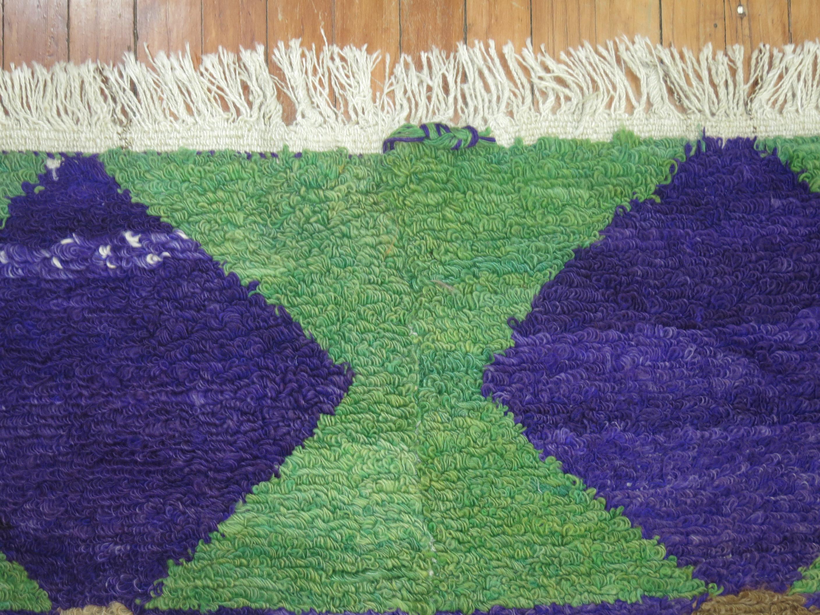 green and purple rugs