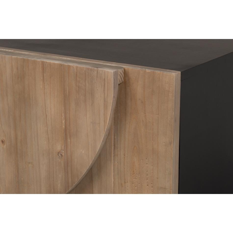 Geometric Reclaimed Pine Sideboard For Sale 2