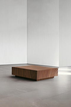 Geometric Rectangular Coffee Table, Walnut Veneer, Basa by NONO