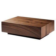 Geometric Rectangular Coffee Table, Walnut Veneer, Basa by NONO