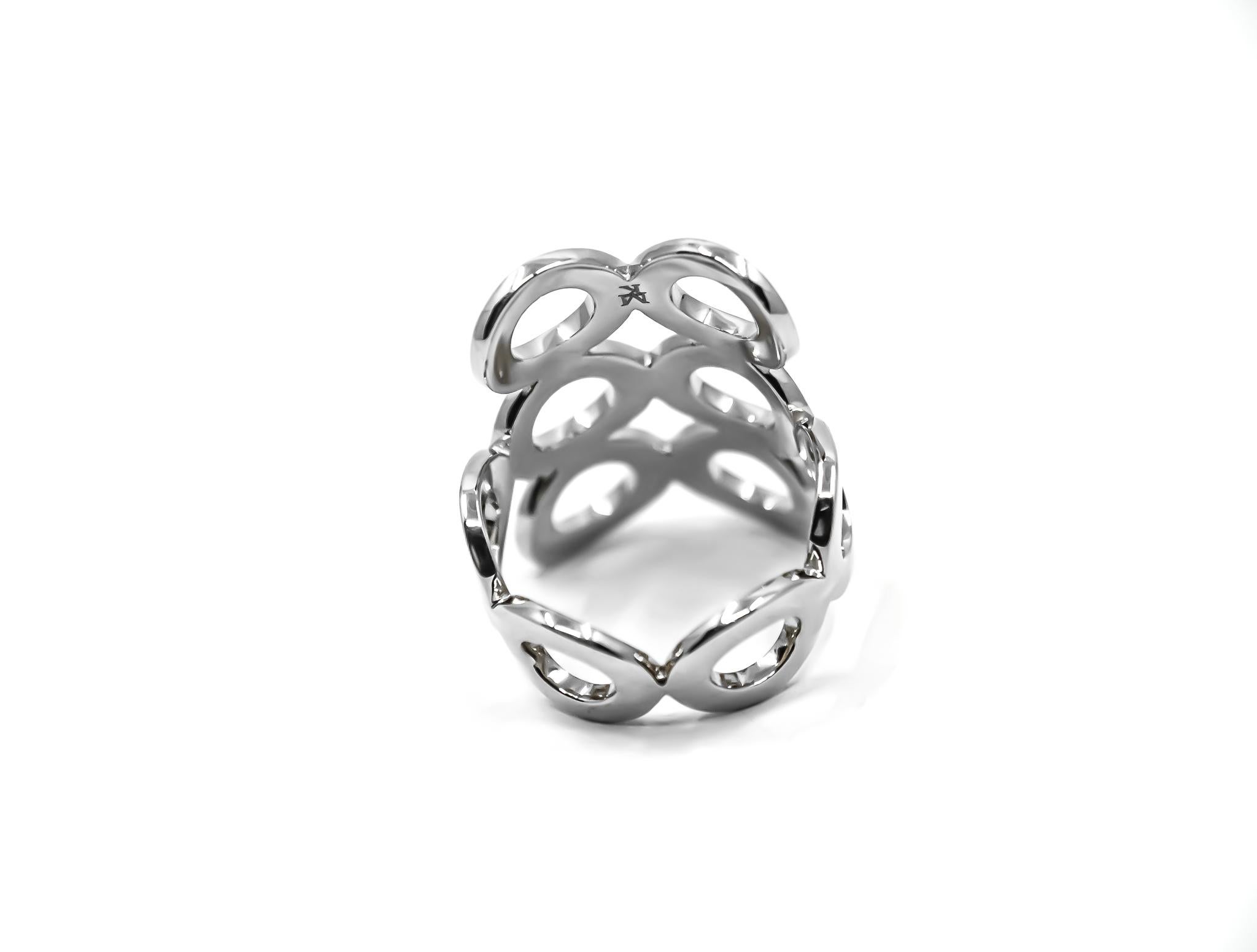 For Sale:  Geometric Ring in Platinum by Mohamad Kamra 2
