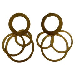 Geometric Round Gold Earrings