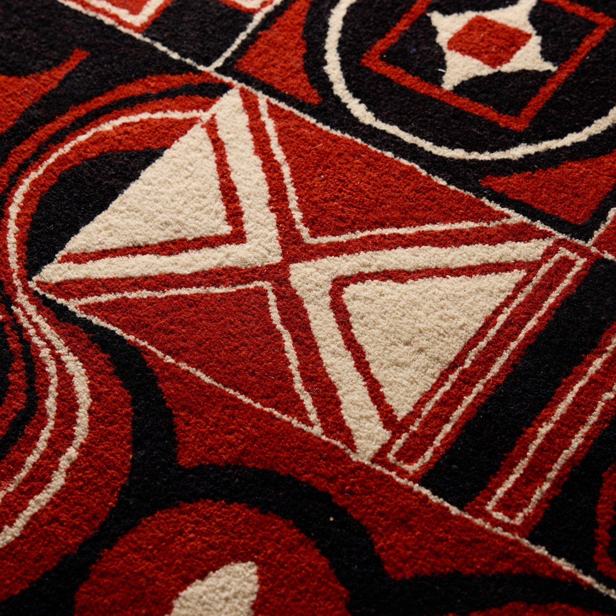 Geometrischer Teppich/Wandteppich