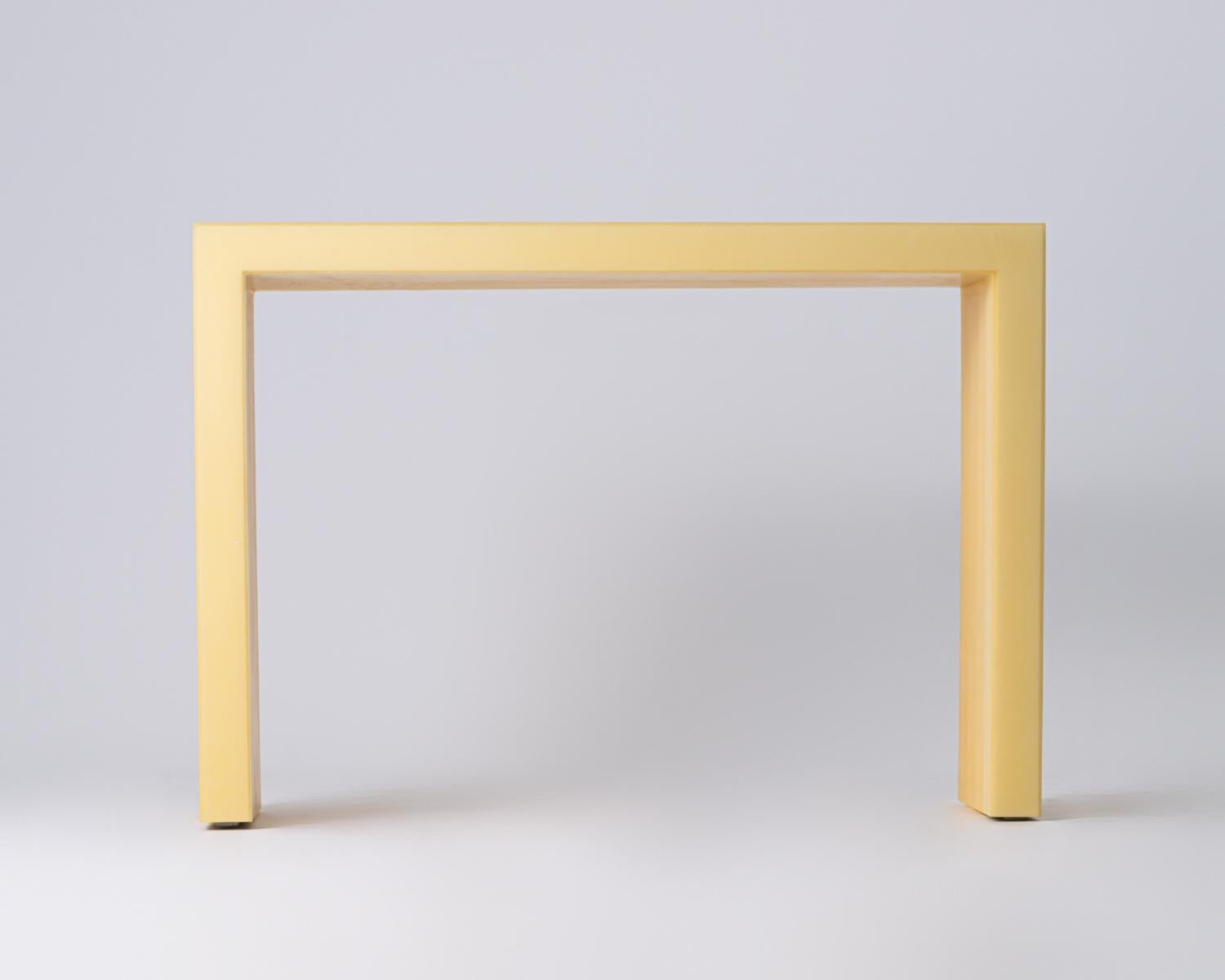Represented by Tuleste Factory

Elegantly crafted with understated simplicity, the impact of this console is derived from its composition. Playing on the theme of how the eye intuits color, the console is constructed with layers of increasing color
