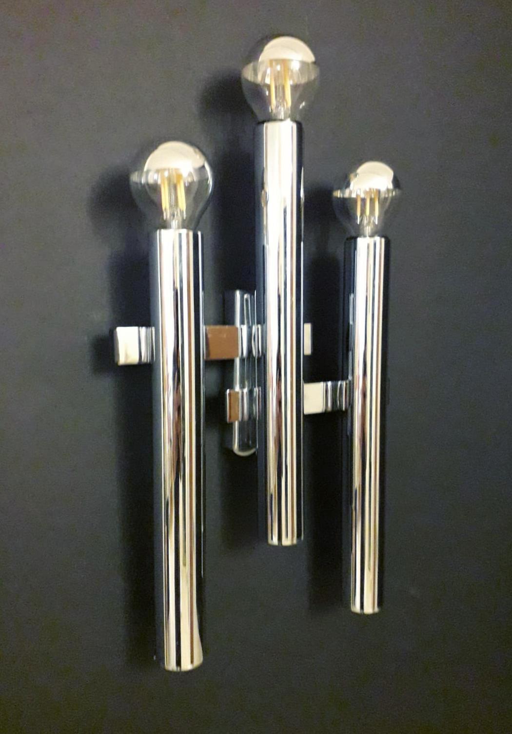 Space Age Geometric Sconces by Gaetano Sciolari - 9 Available For Sale