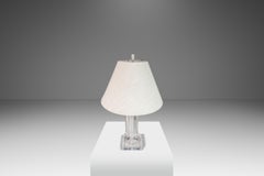 Geometric Sculptural "Skyscraper" Prism Table Lamp in Translucent Lucite, 1970's