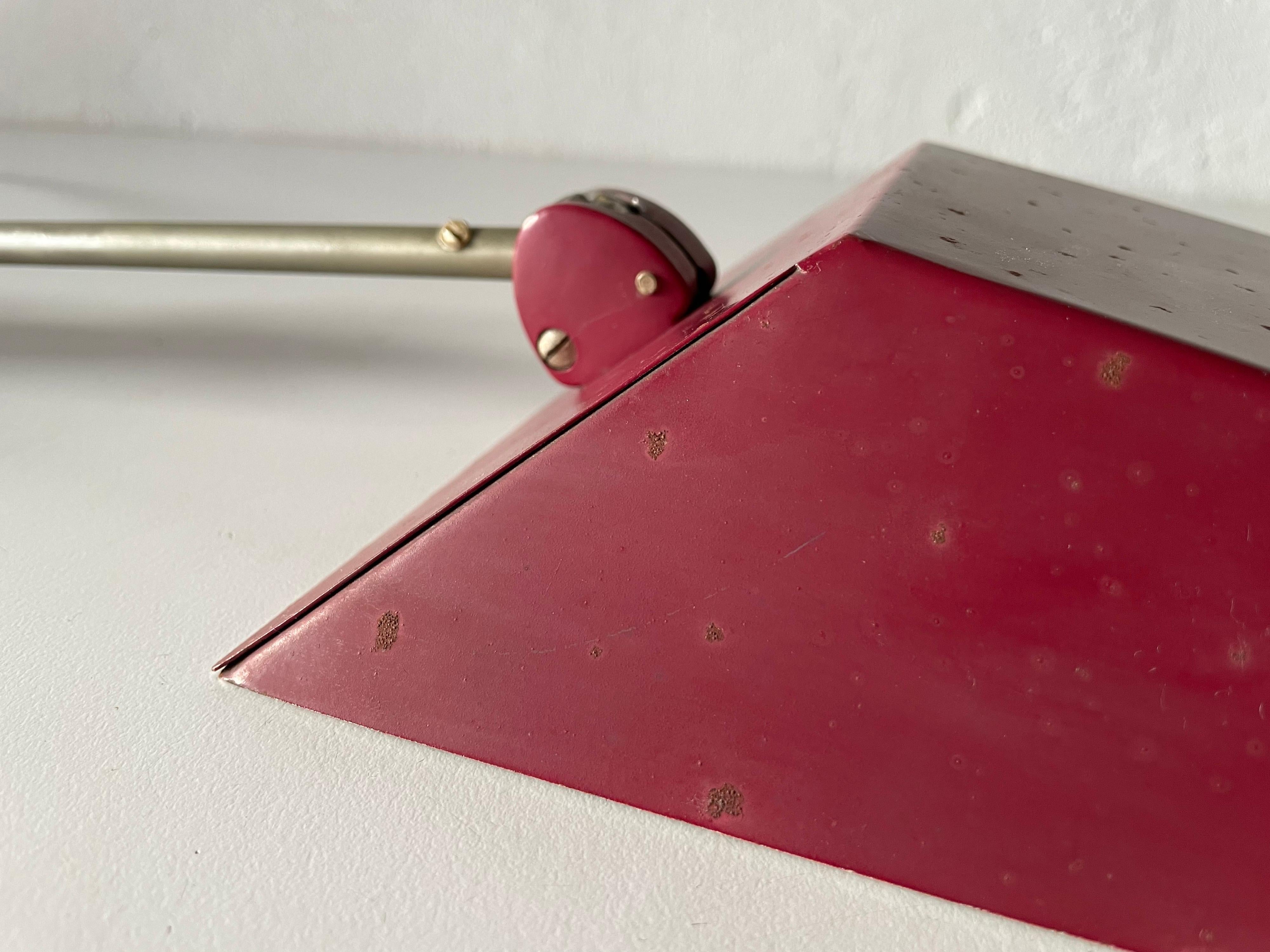 Geometric Shade Large Metal Task Wall Lamp by Kaiser Leuchten, 1970s, Germany For Sale 4